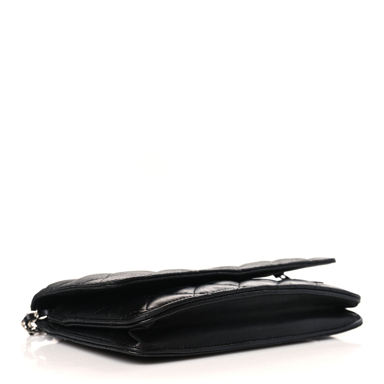 Chanel Lambskin Quilted Wallet On Chain WOC Black 4 of 10