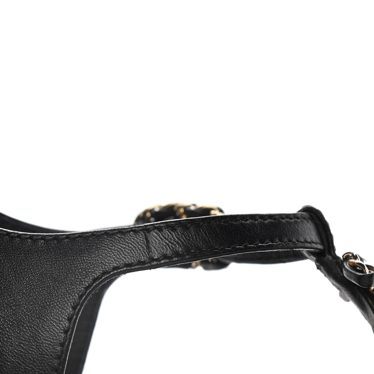 Chanel Lambskin Chain CC Logo Thong Sandals 39.5 Black 13 of 13