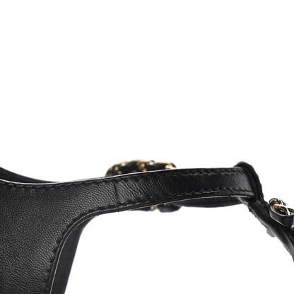 Chanel Lambskin Chain CC Logo Thong Sandals 39.5 Black 13 of 13
