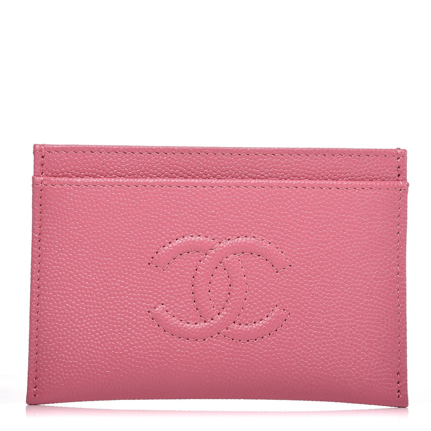 Chanel Caviar Timeless CC Card Holder Pink 1 of 9