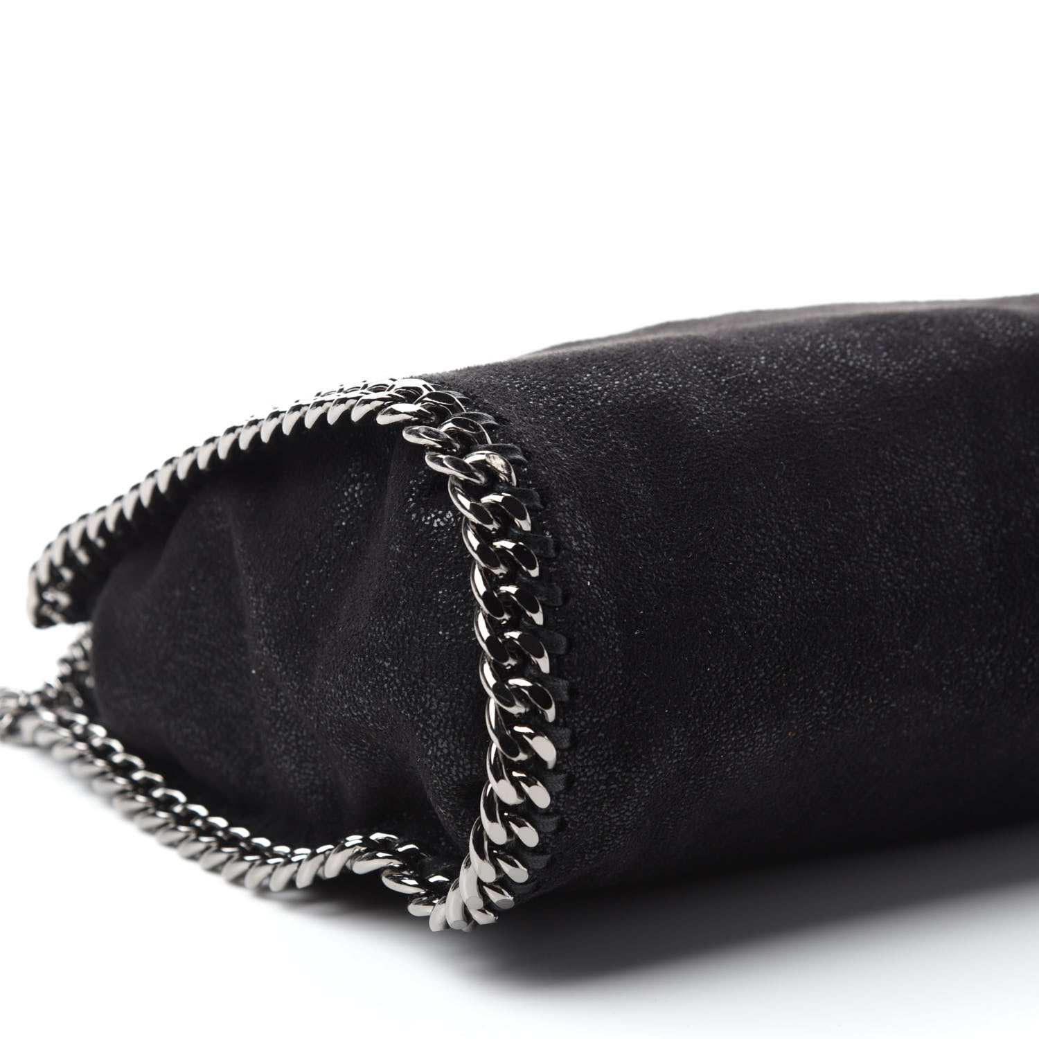 Stella McCartney Shaggy Deer Mini Falabella Fold Over Tote Black 6 of 10