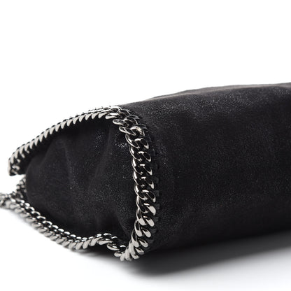 Stella McCartney Shaggy Deer Mini Falabella Fold Over Tote Black 6 of 10