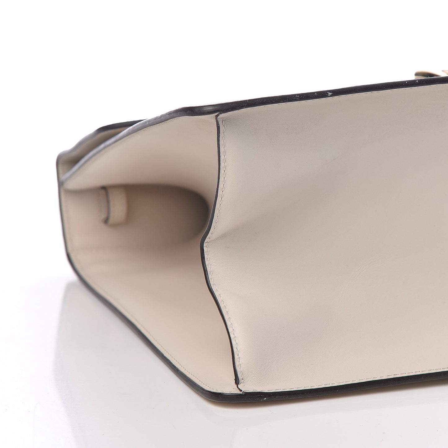 Calfskin Maxi Sylvie Top Handle Bag White