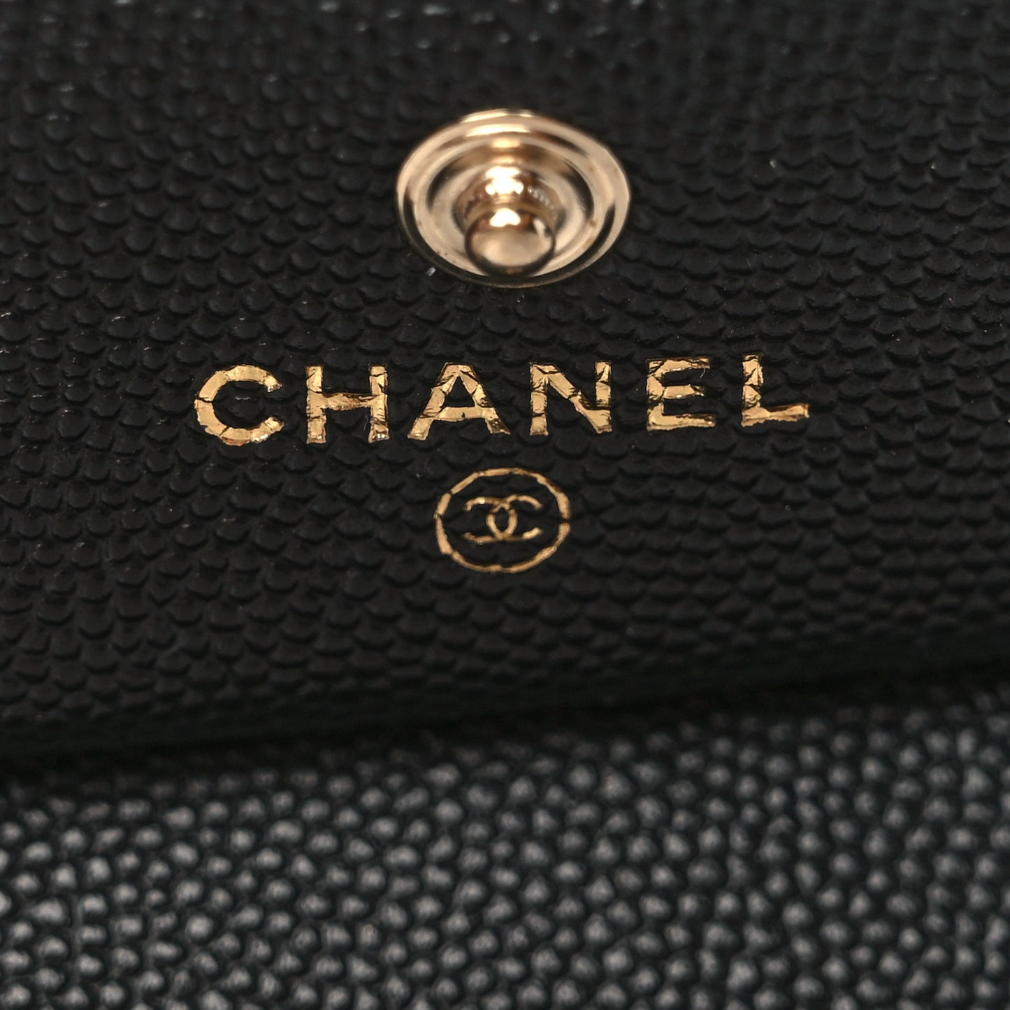 Caviar Quilted Luggage Tag Black