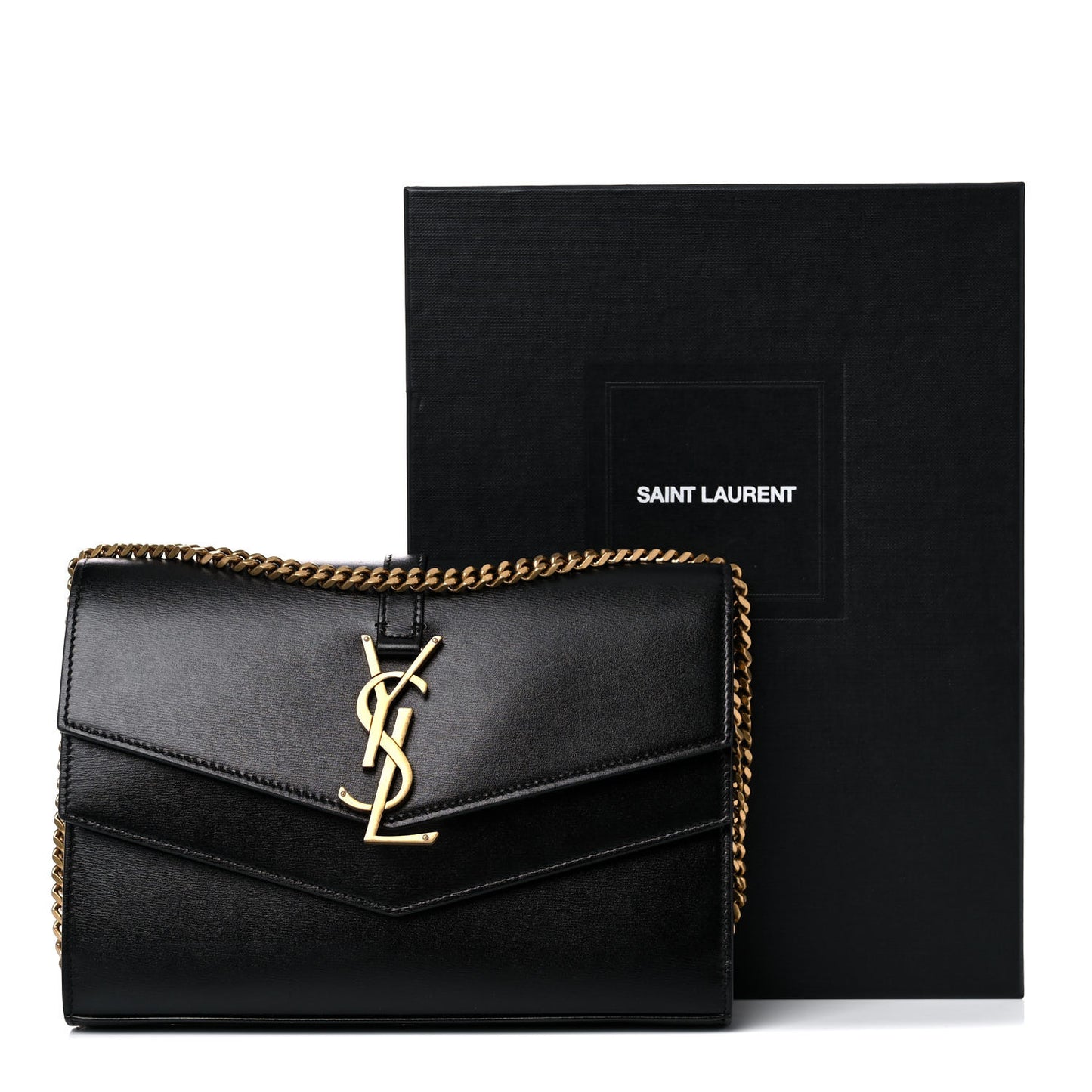 Smooth Calfskin Monogram Sulpice Chain Wallet Black