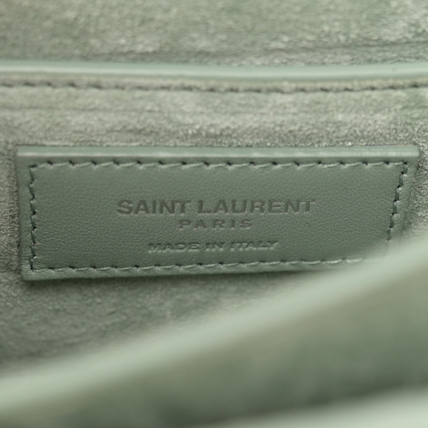 Saint Laurent Calfskin Small Monogram Sunset Vert Opaline 6 of 15