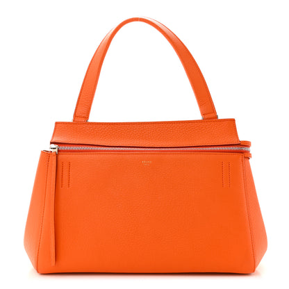 Celine Grained Calfskin Medium Edge Shoulder Bag Vermillion 1 of 11