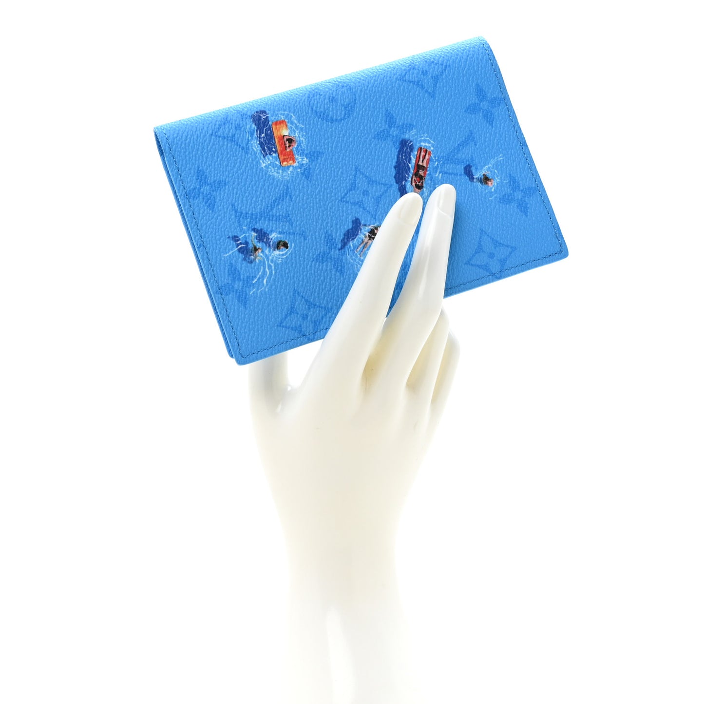 Monogram Sports Passport Cover Pool Blue