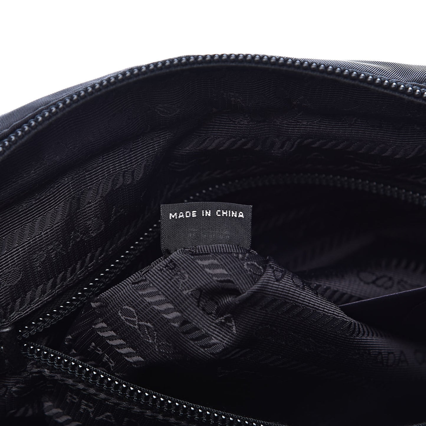 Tessuto Nylon Saffiano Wristlet Black