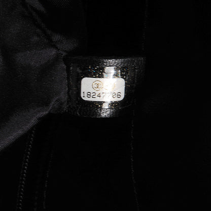 Chanel Coated Canvas Quilted Small Paris Biarritz Tote Black 7 of 7