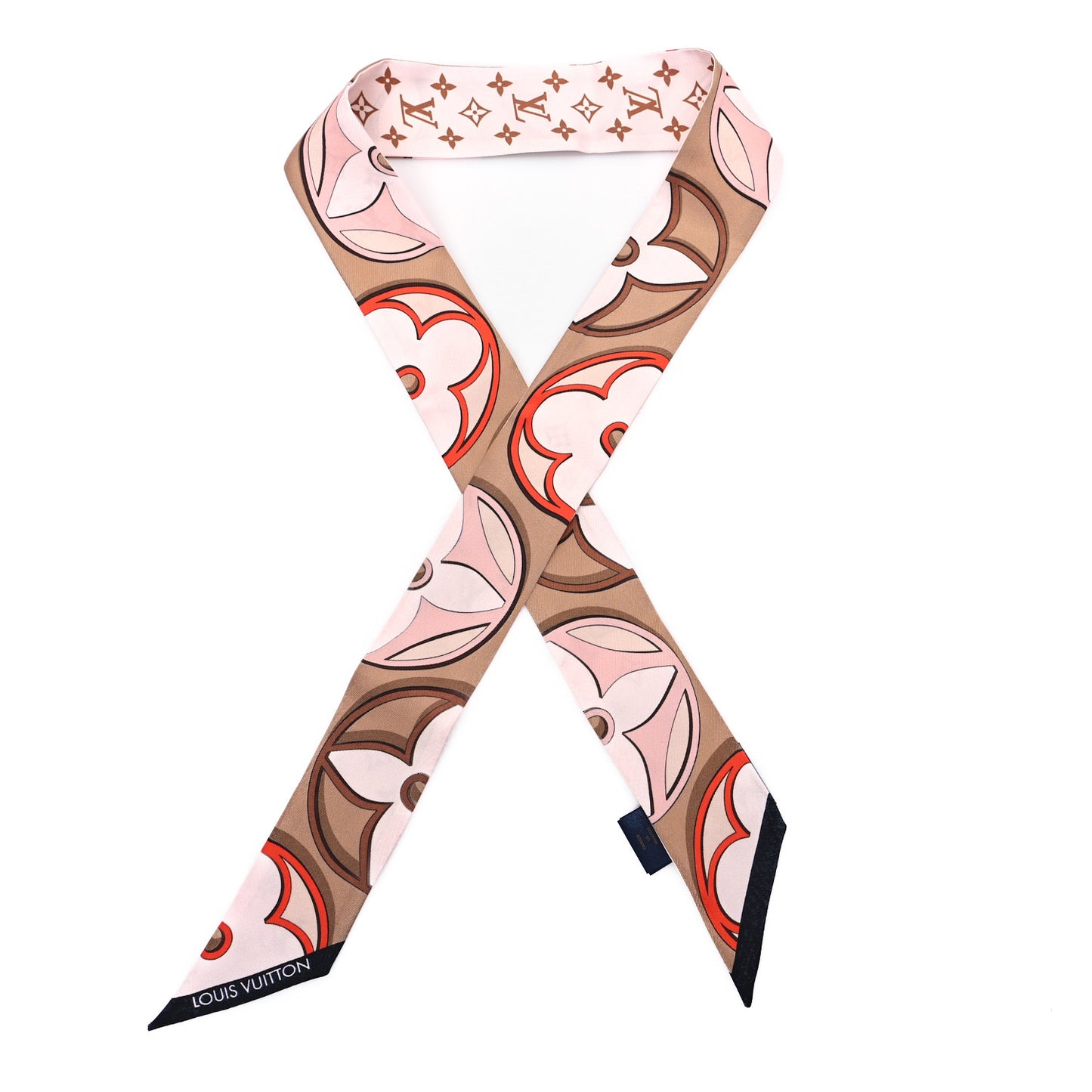 Silk Monogram LV Duality BB Bandeau Pink Beige