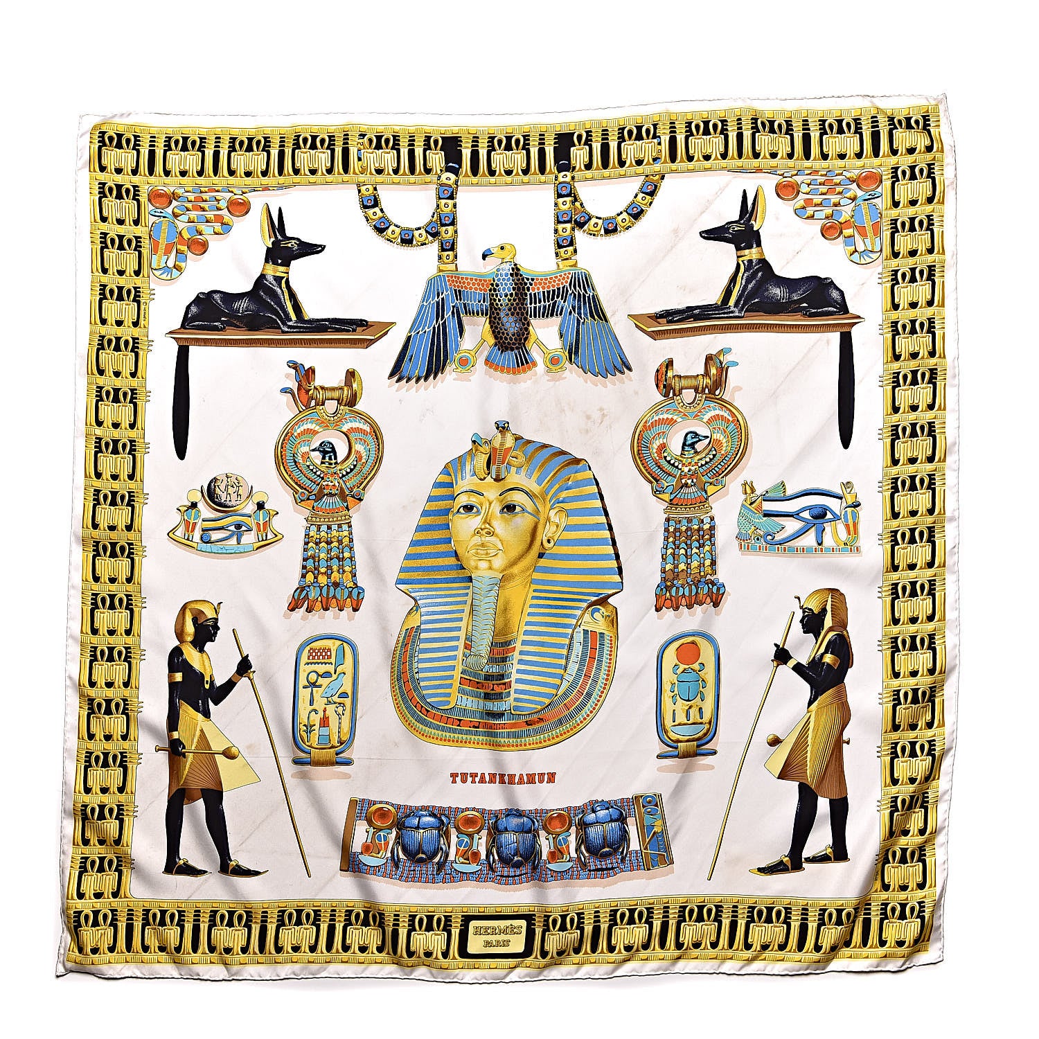 Hermes Silk Tutankhamun Scarf 90 1 of 7