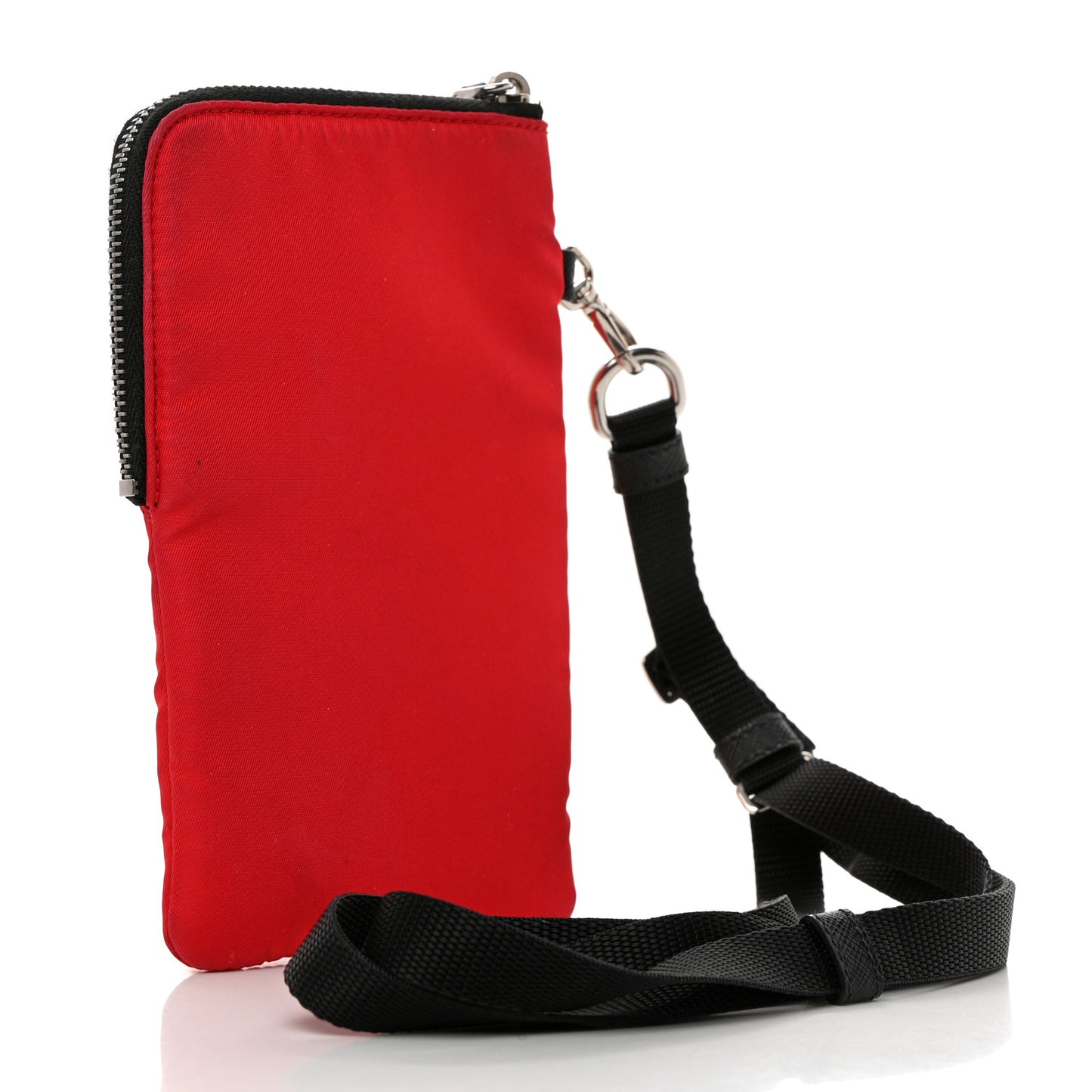 Tessuto Nylon Phone Case Crossbody Rosso Black