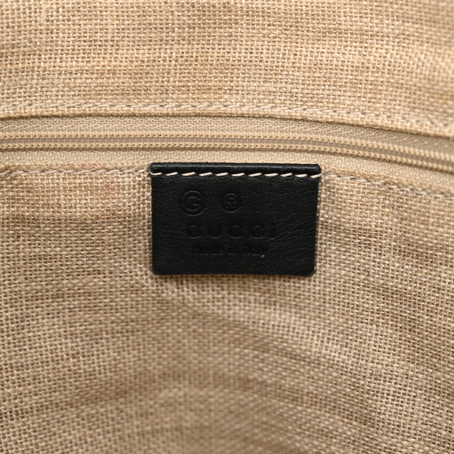 Soft Microguccissima Small Zippered Satchel Black