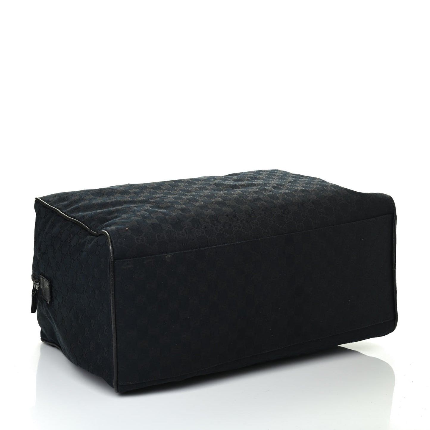 GG Monogram Web Large Collapsible Carry On Duffle Bag Black