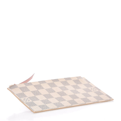 Louis Vuitton Damier Azur Felicie Chain Wallet Zippered Insert Rose Ballerine 4 of 8
