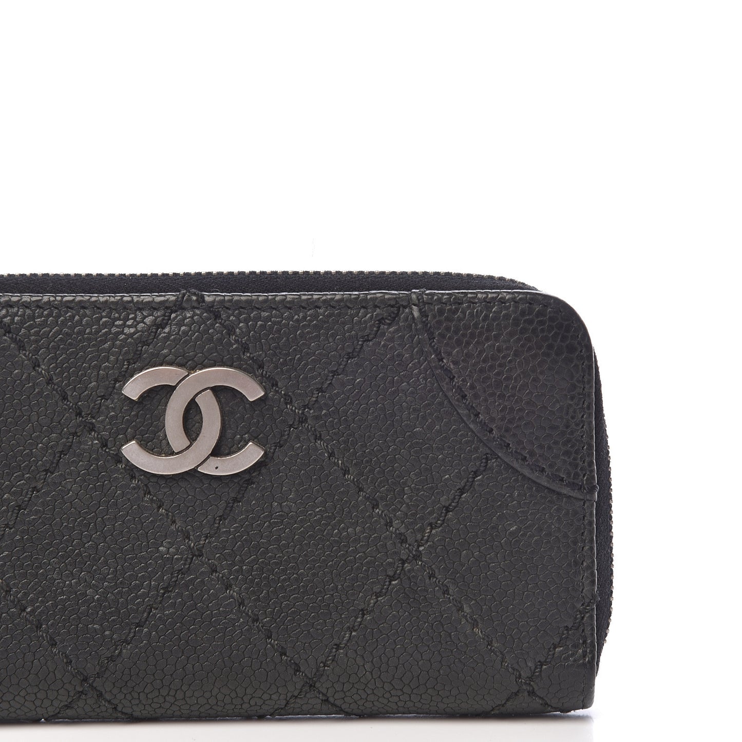Caviar Outdoor Ligne Zip Coin Purse Wallet Black