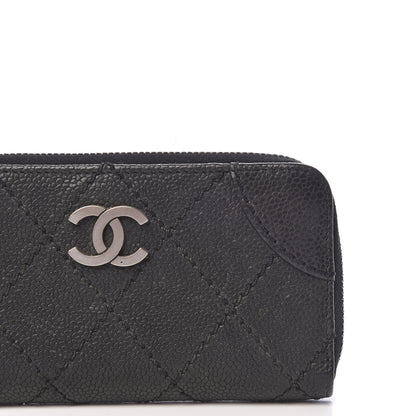 Chanel Caviar Outdoor Ligne Zip Coin Purse Wallet Black 12 of 15
