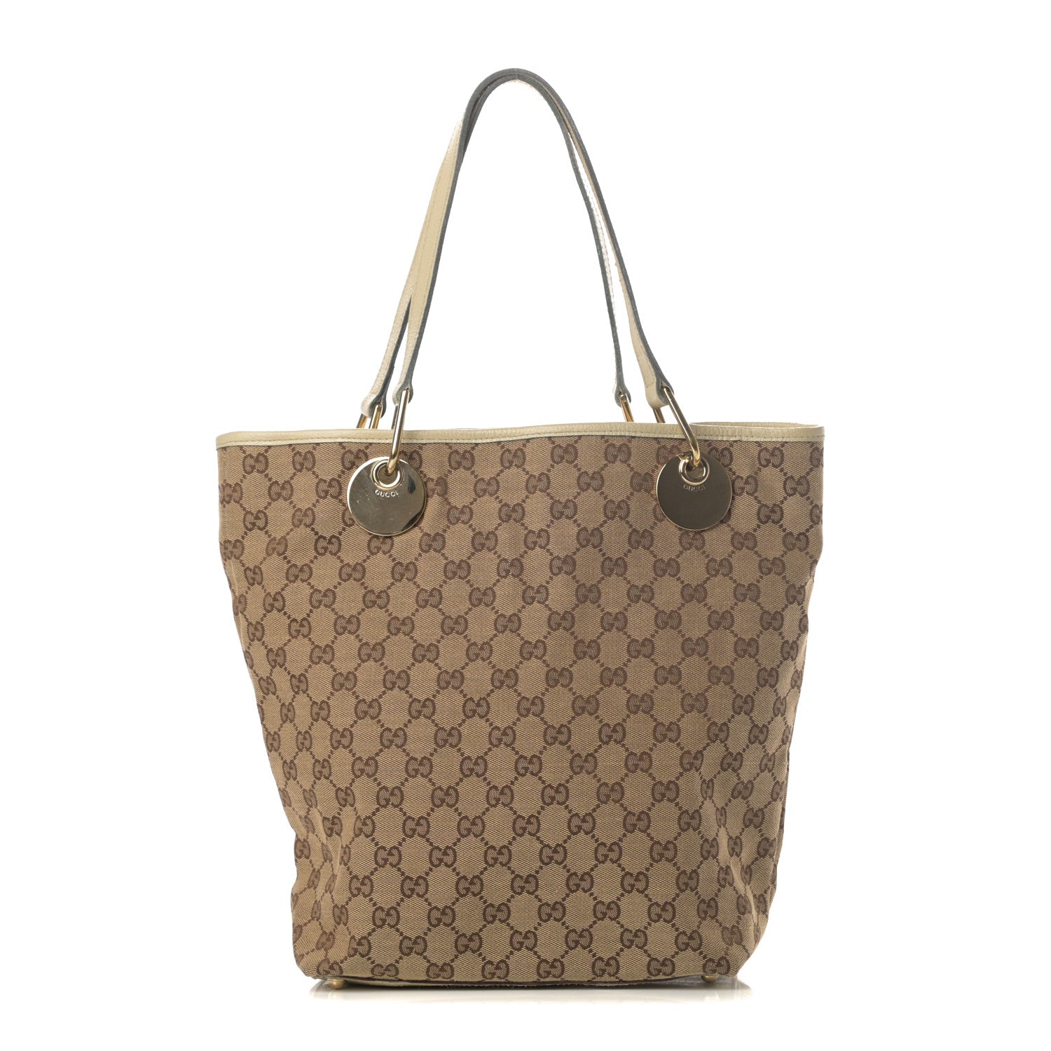 Gucci Monogram Large Eclipse Tote Beige White 1 of 15