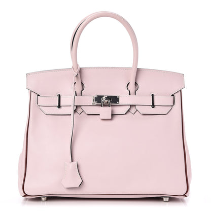 Hermes Swift Horseshoe Bi-Color Birkin 30 Rose Dragee Rouge H 1 of 37