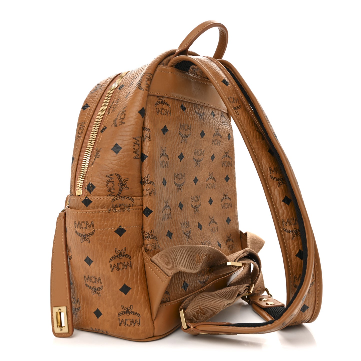 Visetos Studded Small Dual Stark Backpack Cognac