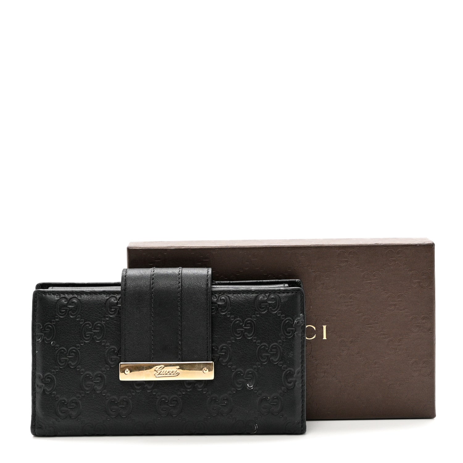 Gucci Guccissima Ladies Web Long Wallet Black 8 of 8