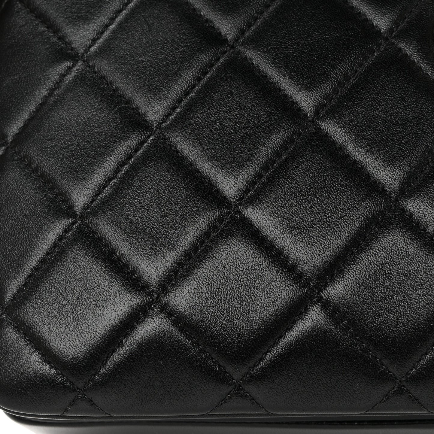 Lambskin Quilted Medium Trendy CC Flap Dual Handle Bag Black