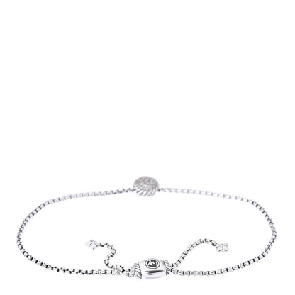 David Yurman Sterling Silver Diamond 9mm Chatelaine Petite Pave Bracelet 3 of 4