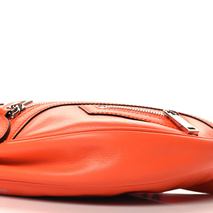 Versace Calfskin Small Repeat Zip Hobo Orange 9 of 9