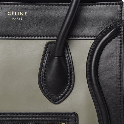 Celine Satin Calfskin Suede Micro Tri-Color Luggage Almond 10 of 13
