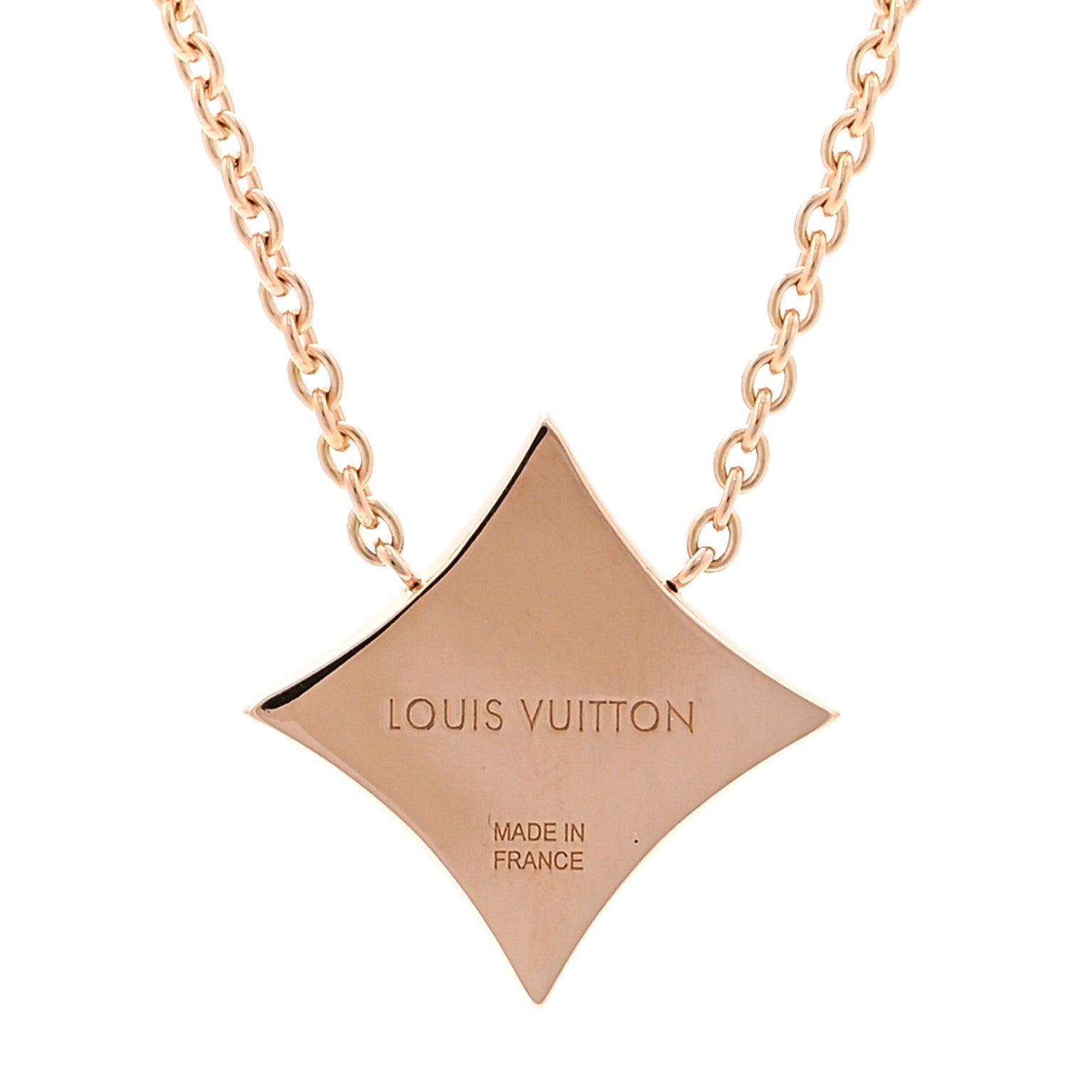 Louis Vuitton 18K Pink Gold Mother of Pearl Color Blossom Star Pendant Necklace 4 of 6