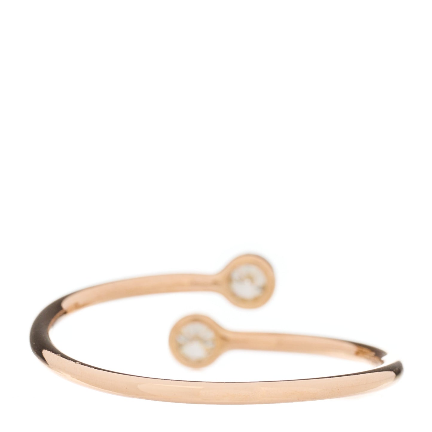 18K Rose Gold Diamond Elsa Peretti Hoop Ring 54 7
