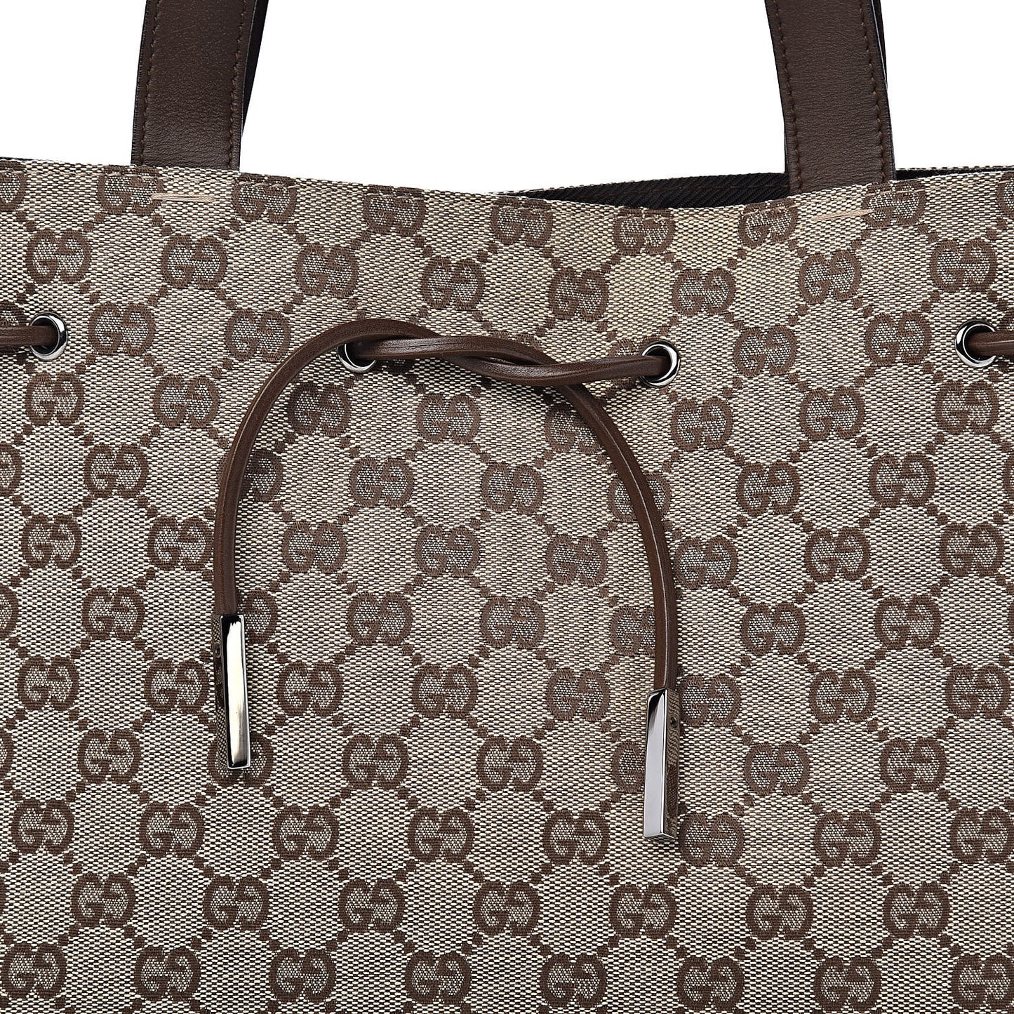 Monogram Drawstring Bag Brown