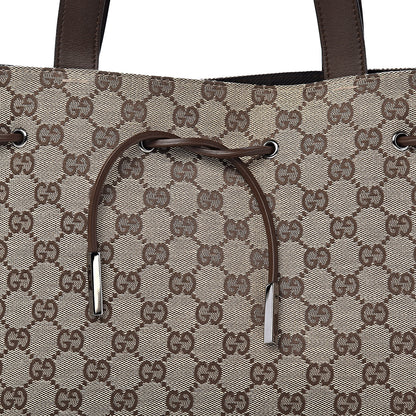 Gucci Monogram Drawstring Bag Brown 14 of 14