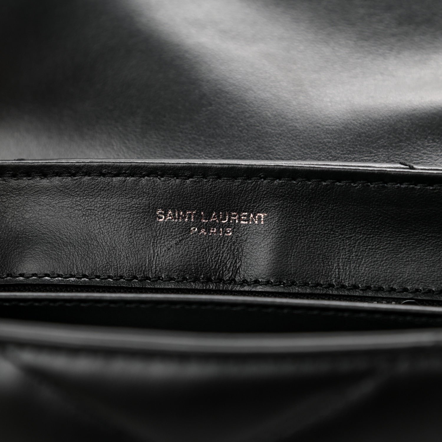 Saint Laurent Calfskin Y Quilted Monogram Toy Loulou Crossbody Bag Black 6 of 13