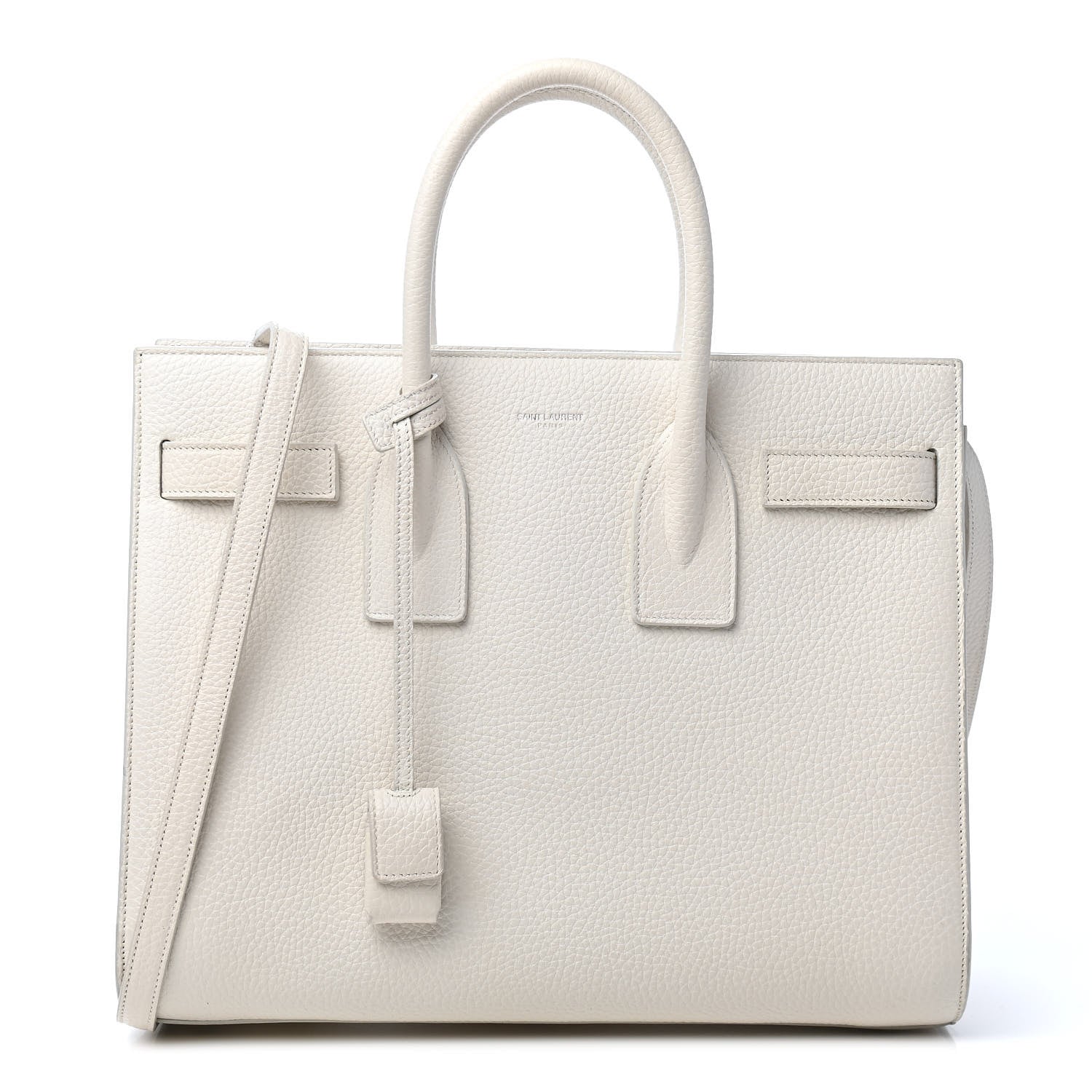 Saint Laurent Grained Calfskin Small Sac De Jour Dove White 1 of 12