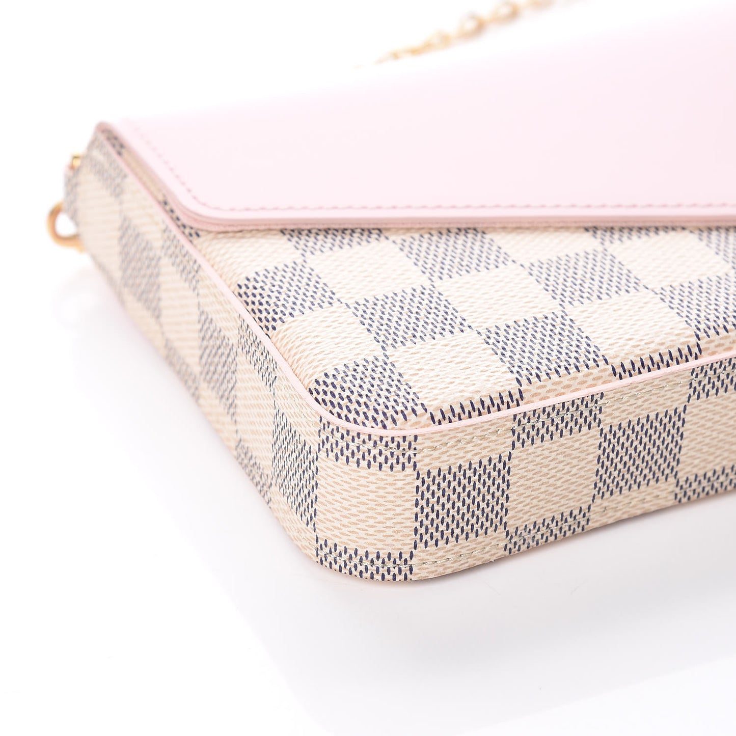 Damier Azur Calfskin Pochette Felicie Eau de Rose
