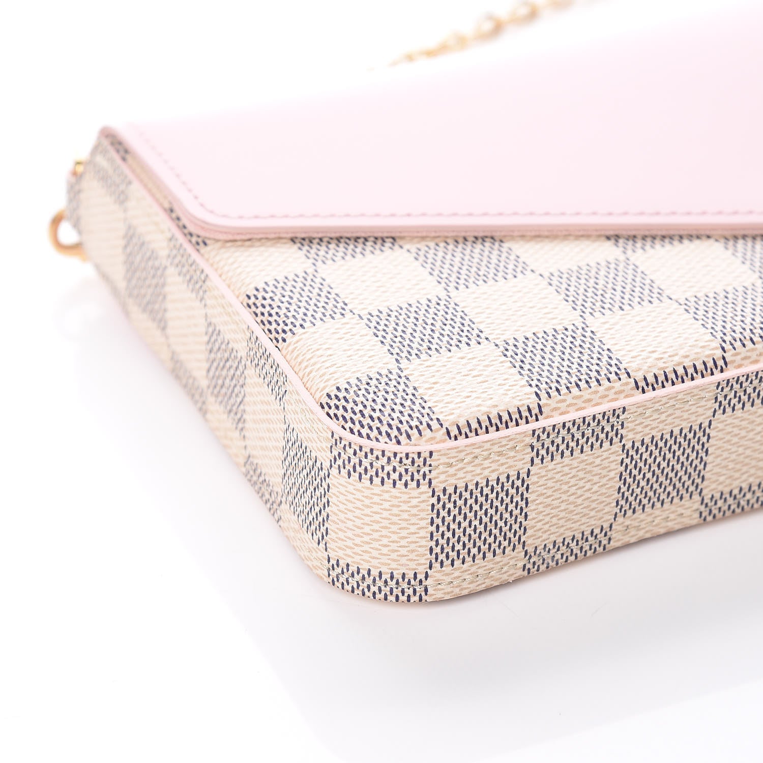 Louis Vuitton Damier Azur Calfskin Pochette Felicie Eau de Rose 9 of 11