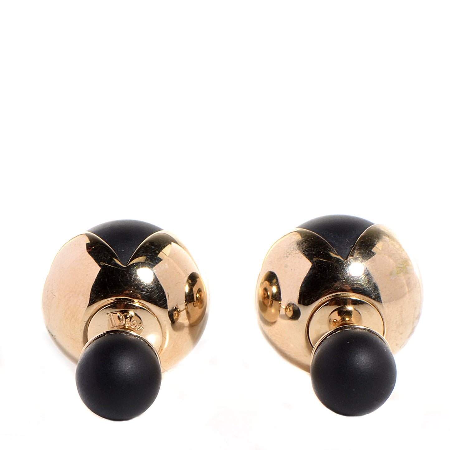 Mise En Dior Tribal Earrings Matte Black Gold
