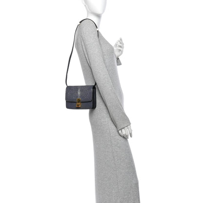 Celine Stingray Small Classic Box Flap Bag Navy 2 of 9