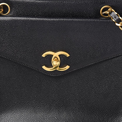 Chanel Caviar Flap Shoulder Bag Black 13 of 13