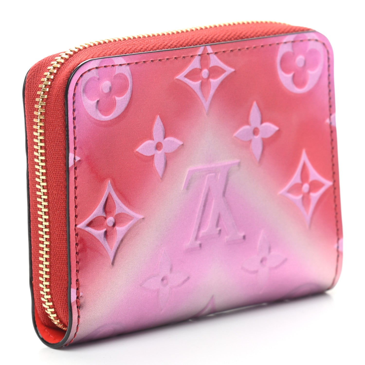 Louis Vuitton Metallic Vernis Degrade Zippy Coin Purse Pink Red 3 of 6