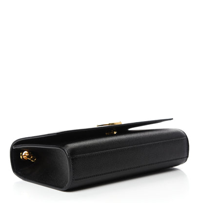 Saint Laurent Grain De Poudre Small Monogram Kate Satchel Black 4 of 11