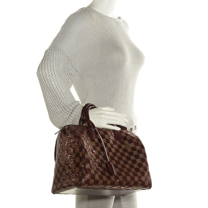 Louis Vuitton Damier Paillettes Speedy 30 Rouge 6 of 11