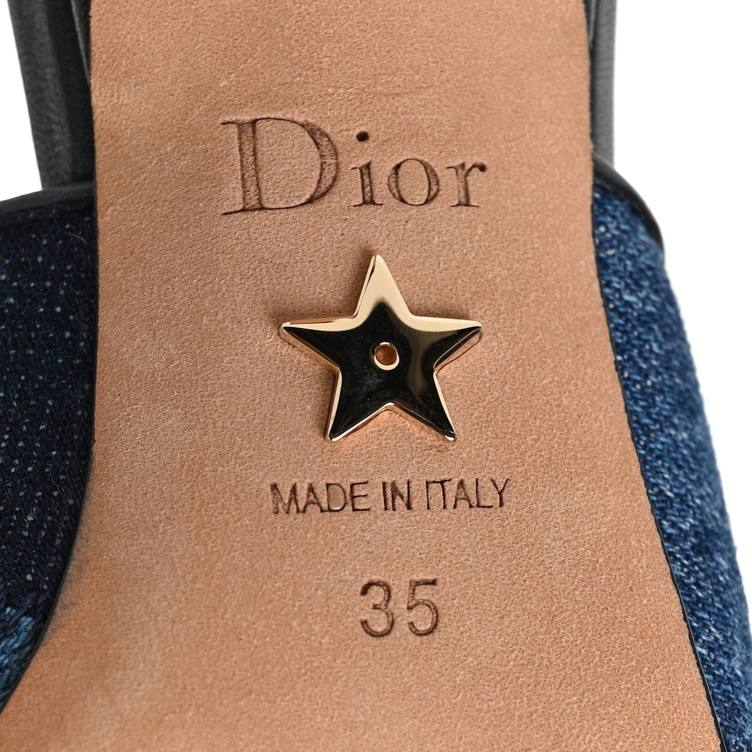 Christian Dior Denim Ribbon Patchwork J'Adior Slingback 65mm Pumps 35 Deep Blue 6 of 7