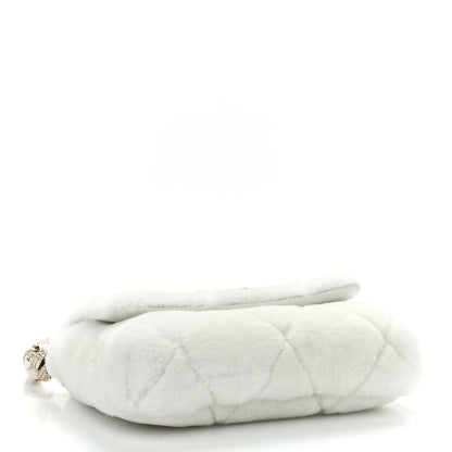 Chanel Shearling Lambskin Crystal Strass Flap White 4 of 11