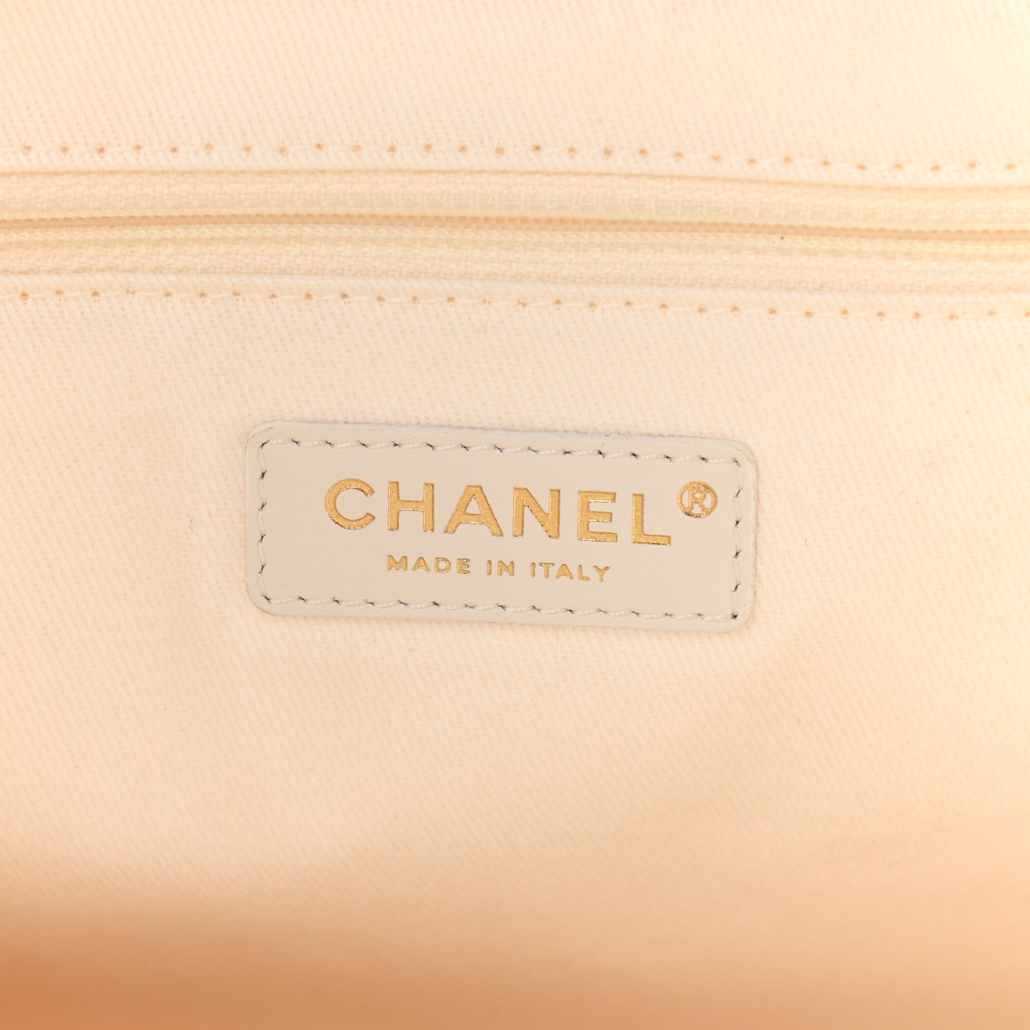 Chanel Canvas Pearl Medium Deauville Tote Ecru Beige 6 of 15