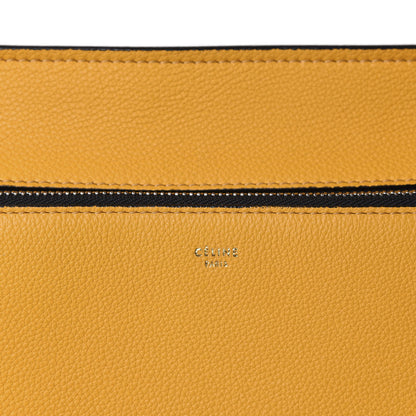 Celine Drummed Calfskin Medium Edge Shoulder Bag Ocre 9 of 10