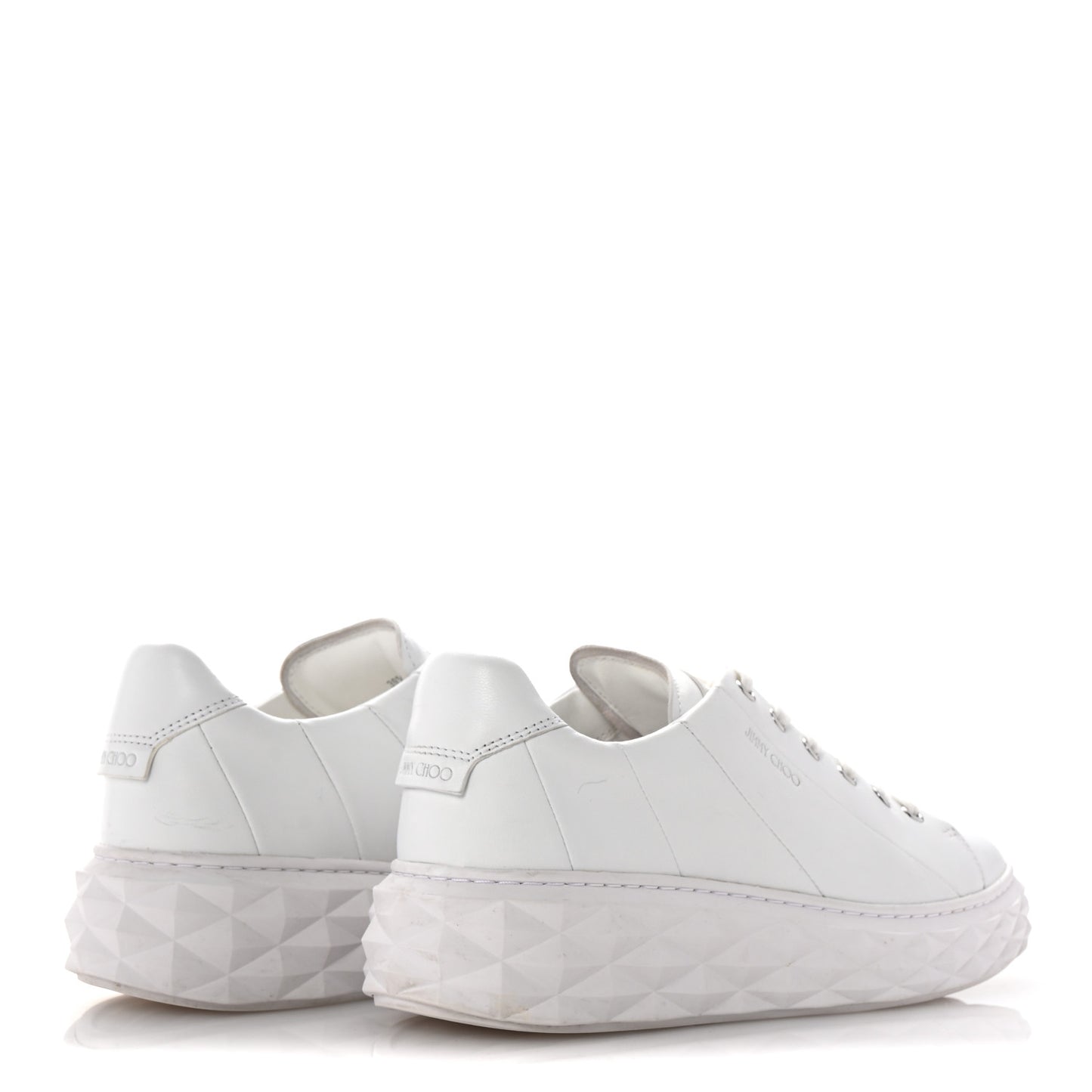 Nappa Diamond Light Platform Sneakers 39.5 White