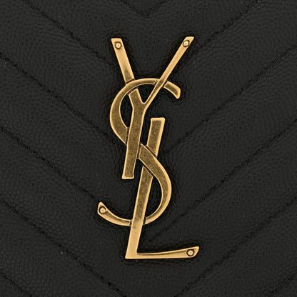 Saint Laurent Grain De Poudre Matelasse Chevron Quilted Round Vinyle Camera Bag Black 12 of 13